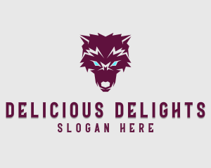 Fierce Wolf Dog logo design