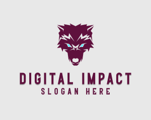 Fierce Wolf Dog logo design