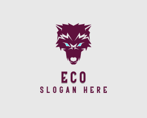 Hound - Fierce Wolf Dog logo design