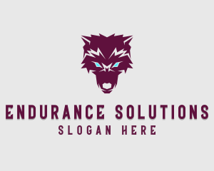 Fierce Wolf Dog logo design