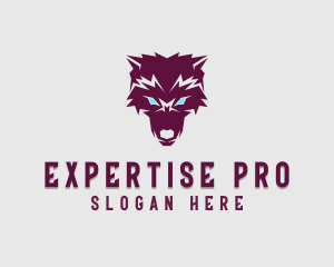 Fierce Wolf Dog logo design