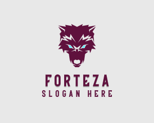 Fierce Wolf Dog logo design