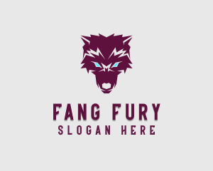 Fierce Wolf Dog logo design