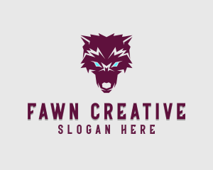 Fierce Wolf Dog logo design