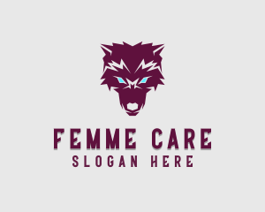 Fierce Wolf Dog logo design