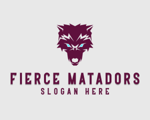 Fierce Wolf Dog logo design