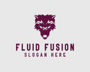 Fierce Wolf Dog logo design