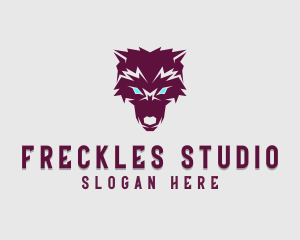 Fierce Wolf Dog logo design