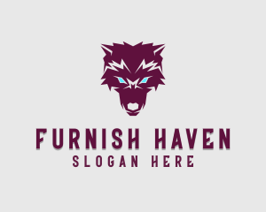 Fierce Wolf Dog logo design