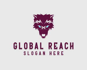 Fierce Wolf Dog logo design