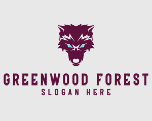 Fierce Wolf Dog logo design