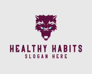 Fierce Wolf Dog logo design