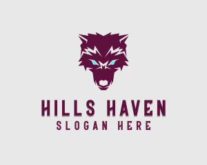 Fierce Wolf Dog logo design