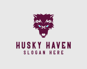 Fierce Wolf Dog logo design