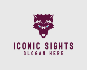 Fierce Wolf Dog logo design