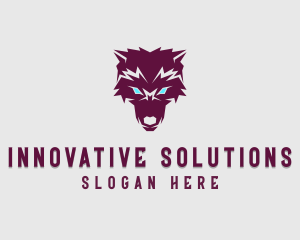 Fierce Wolf Dog logo design