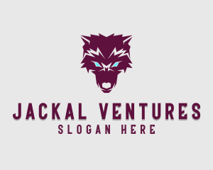 Fierce Wolf Dog logo design