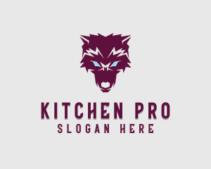 Fierce Wolf Dog logo design