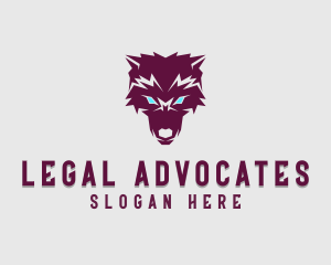 Fierce Wolf Dog logo design