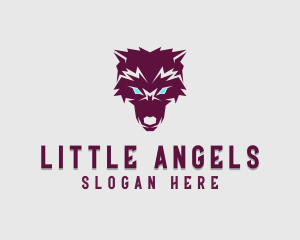 Fierce Wolf Dog logo design