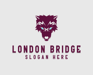 Fierce Wolf Dog logo design