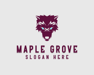 Fierce Wolf Dog logo design