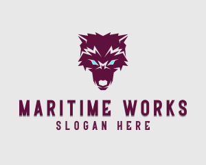 Fierce Wolf Dog logo design