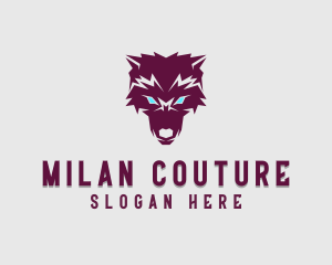 Fierce Wolf Dog logo design