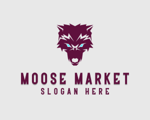 Fierce Wolf Dog logo design