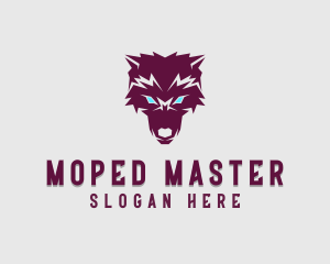 Fierce Wolf Dog logo design