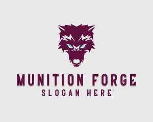 Fierce Wolf Dog logo design