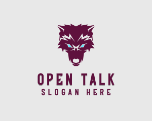 Fierce Wolf Dog logo design