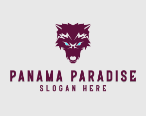 Fierce Wolf Dog logo design