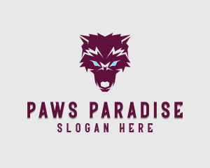 Fierce Wolf Dog logo design