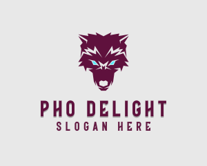 Fierce Wolf Dog logo design