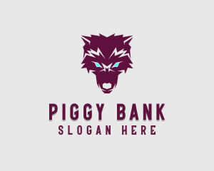 Fierce Wolf Dog logo design