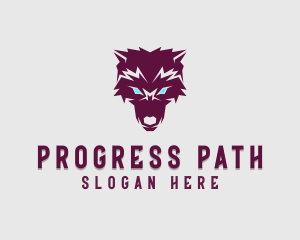 Fierce Wolf Dog logo design