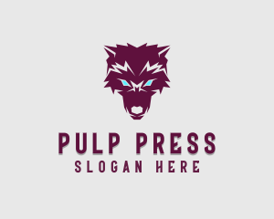 Fierce Wolf Dog logo design