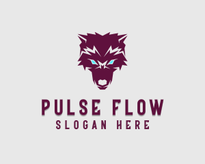 Fierce Wolf Dog logo design