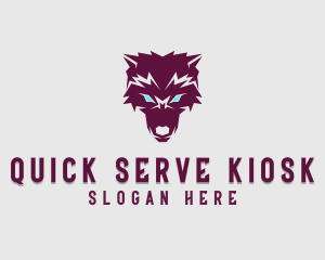 Fierce Wolf Dog logo design