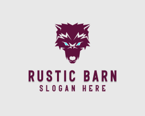 Fierce Wolf Dog logo design