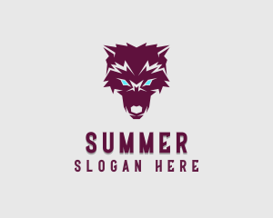 Fierce Wolf Dog logo design