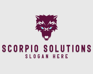 Fierce Wolf Dog logo design