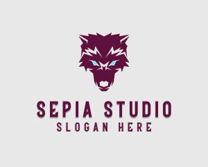 Fierce Wolf Dog logo design