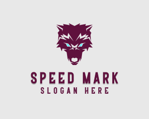 Fierce Wolf Dog logo design