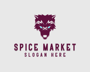 Fierce Wolf Dog logo design