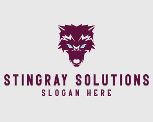 Fierce Wolf Dog logo design