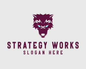 Fierce Wolf Dog logo design