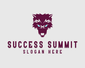 Fierce Wolf Dog logo design