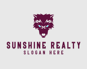 Fierce Wolf Dog logo design